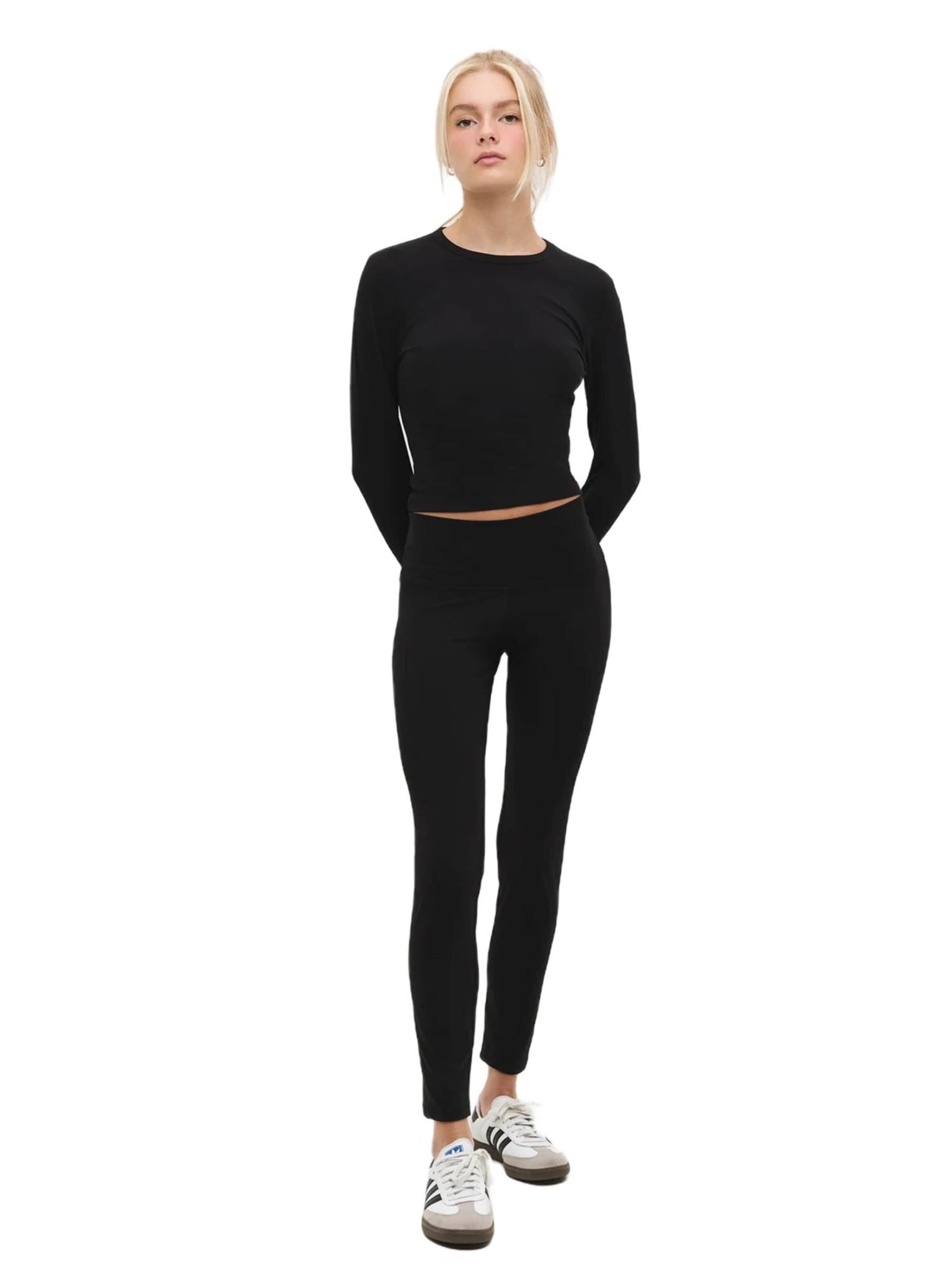 No Matter What Skinny Legíny – černá: přední strana