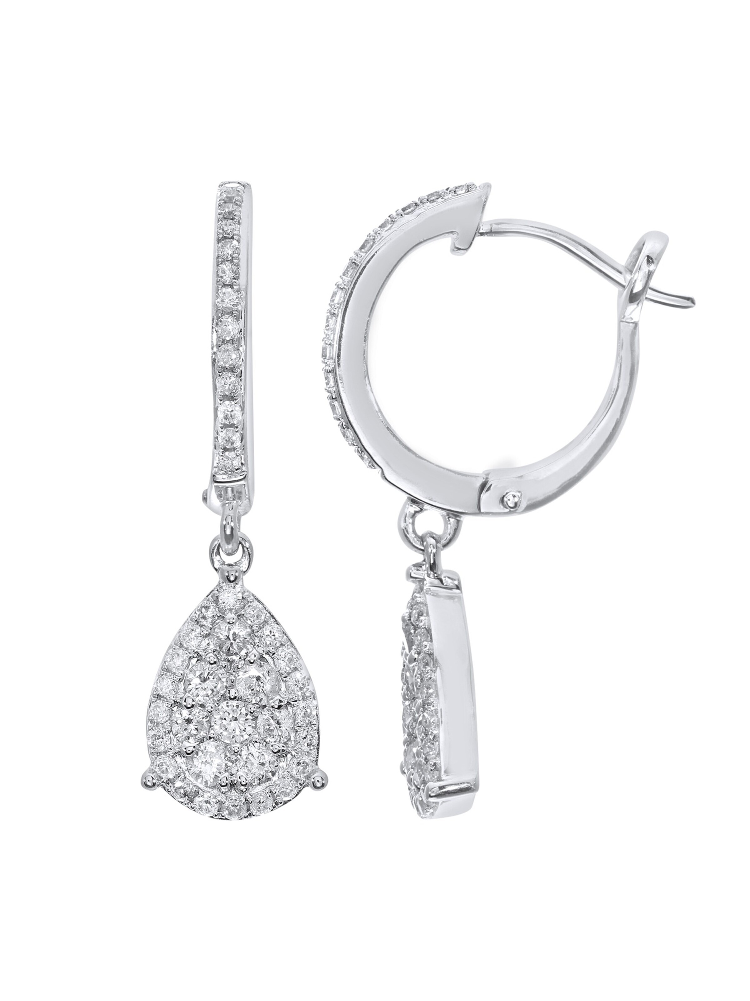 Orecchini 'Ohrhänger aus 750 Weißgold mit 0.60 Karat Diamant' di DIAMANT LETERNEL in argento