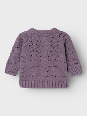 NAME IT Strickjacke 'NESANNE' in Lila