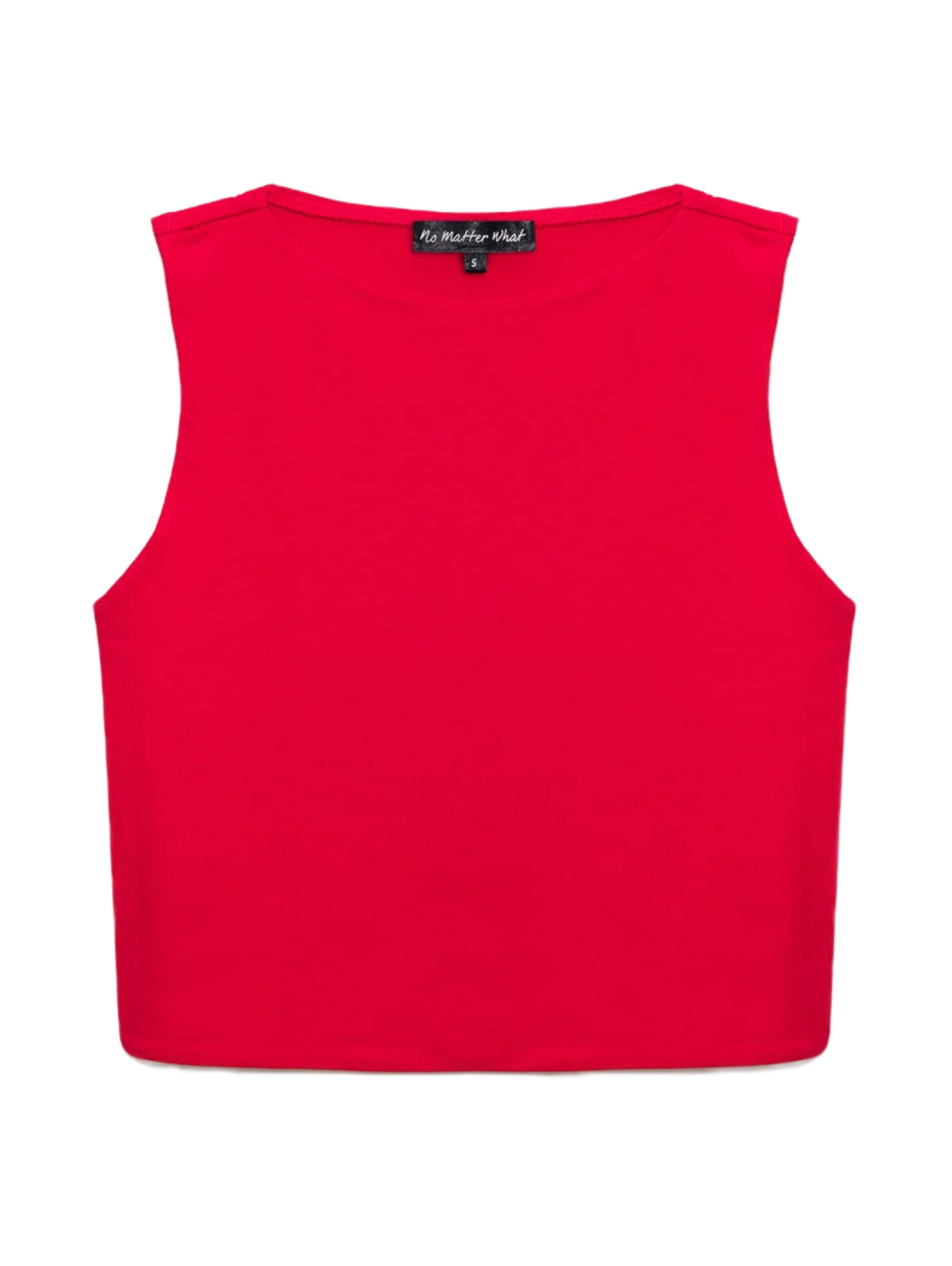 No Matter What Top in Red: front