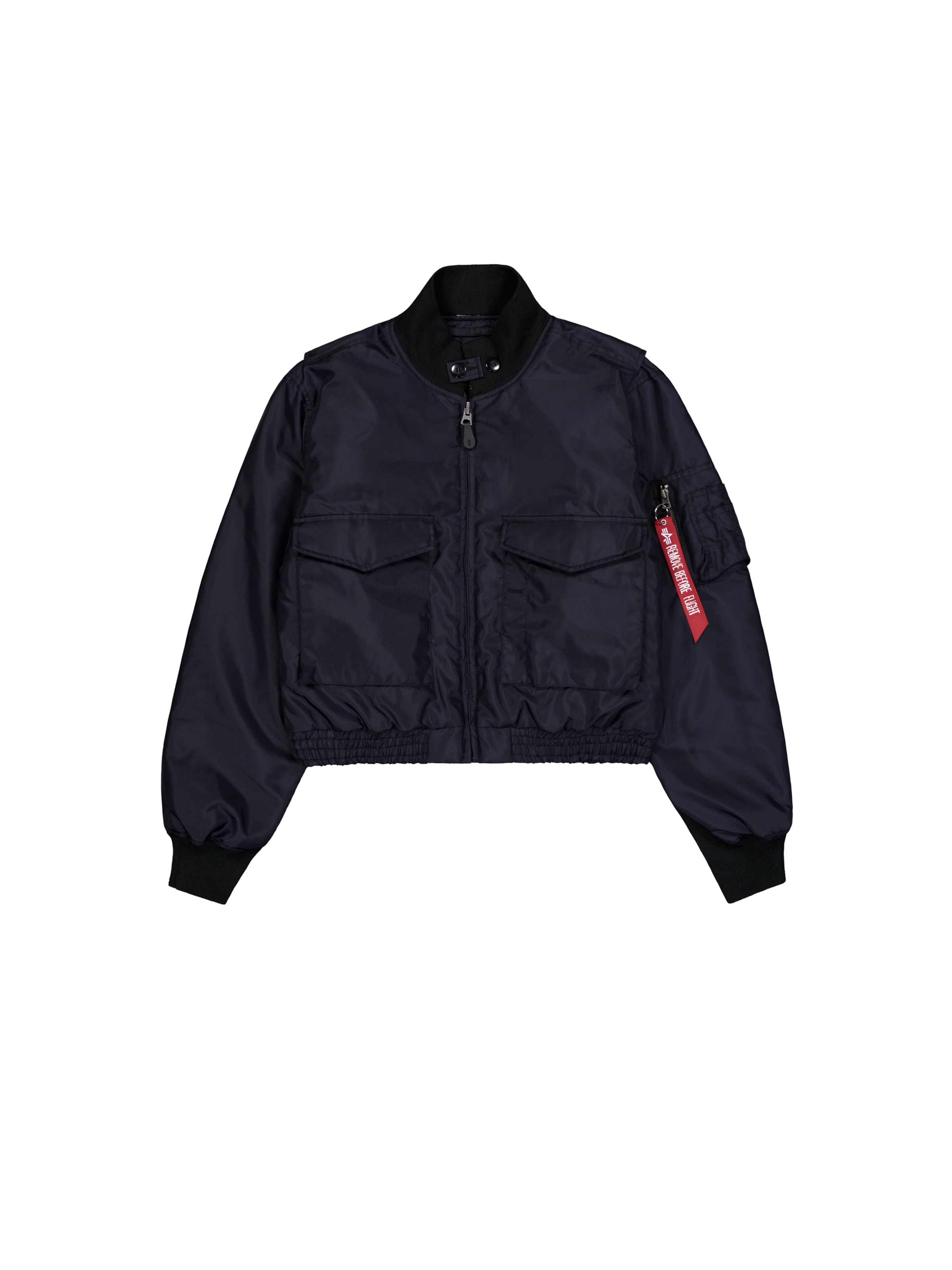 ALPHA INDUSTRIES Демисезонная куртка в Черный: спереди