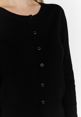 usha BLACK LABEL Gebreid vest 'Nowles' in Zwart
