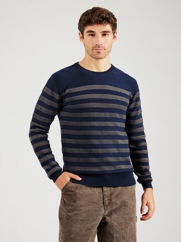 INDICODE JEANS Pullover 'Pancake' in Blau: Vorderseite
