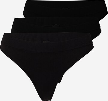 WEEKDAY Thong 'Cat' in Black: front