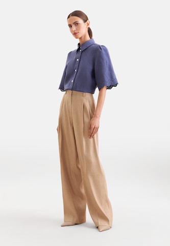 SEIDENSTICKER Bluse 'Uni' in Blau