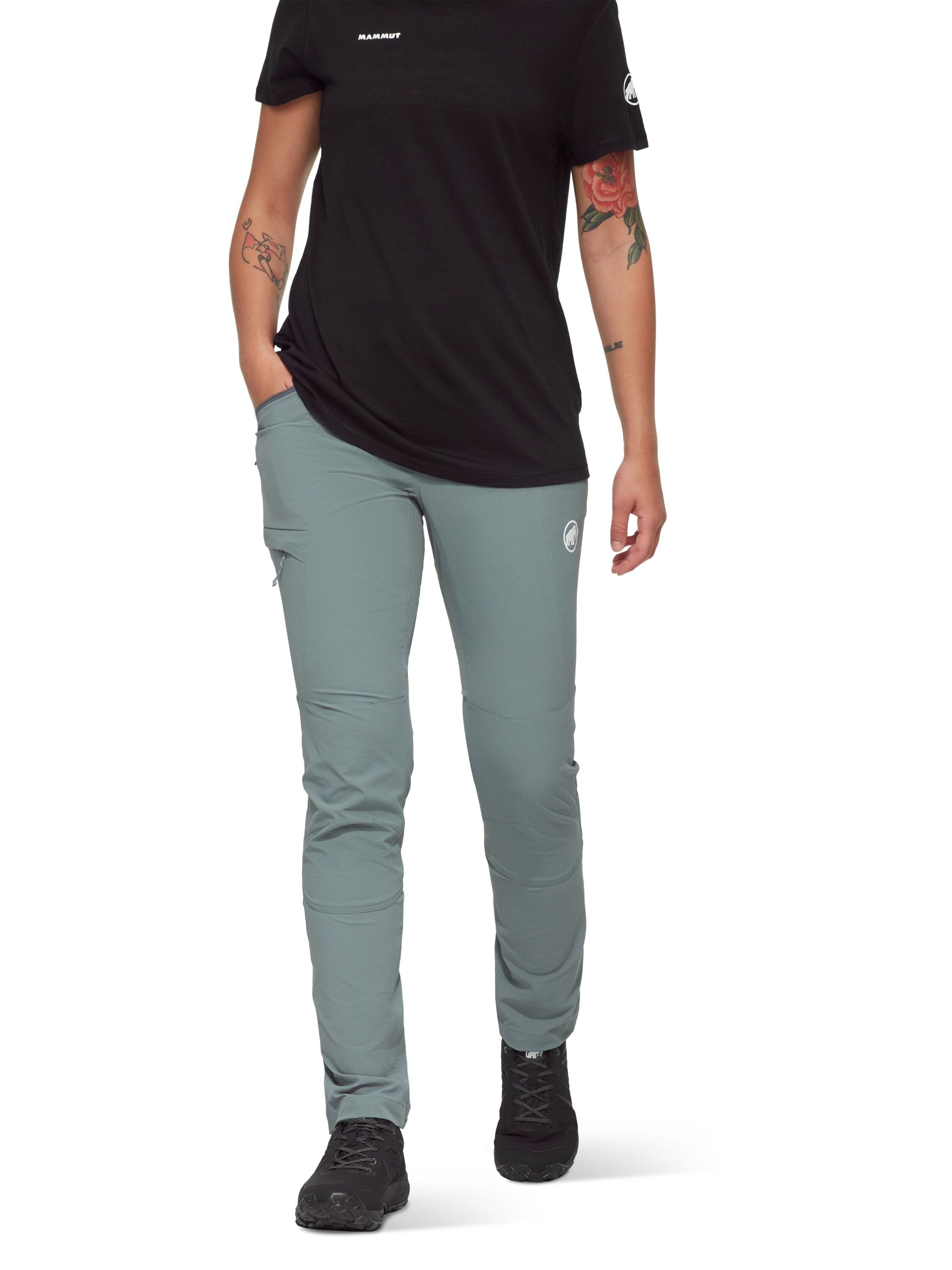 MAMMUT Slimfit Wanderhose 'Ducan' in Grün: Vorderseite