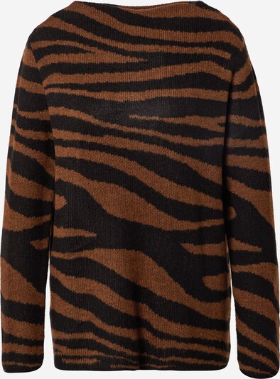 Cartoon Pullover in braun / schwarz, Produktansicht