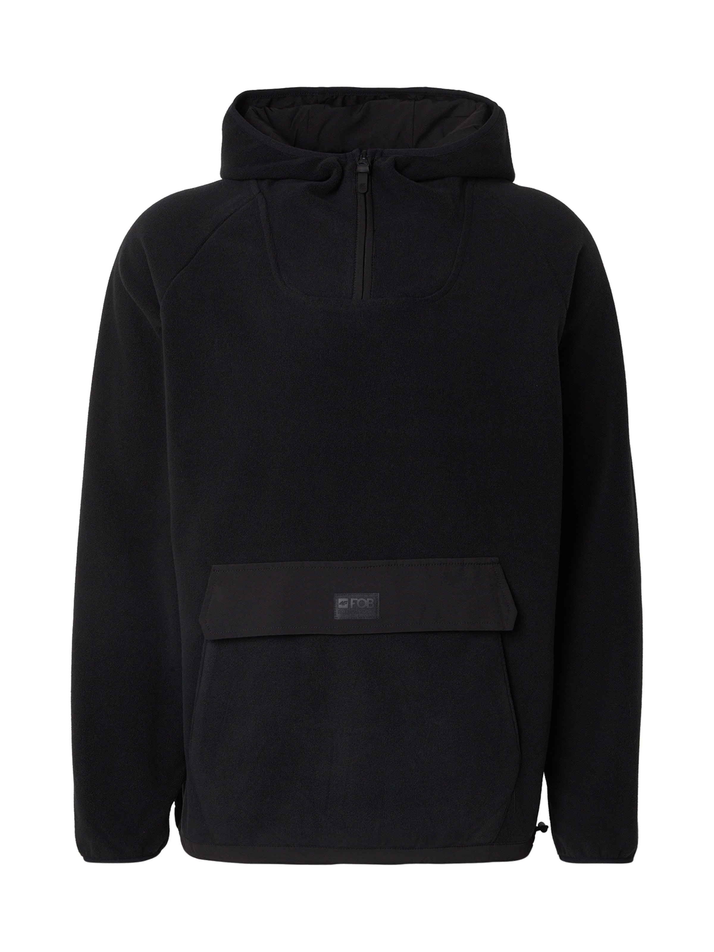 4F Sportpullover in Schwarz: Vorderseite