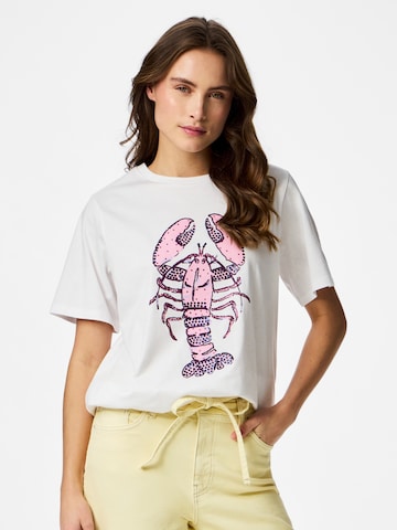 T-shirt PIECES en blanc : devant