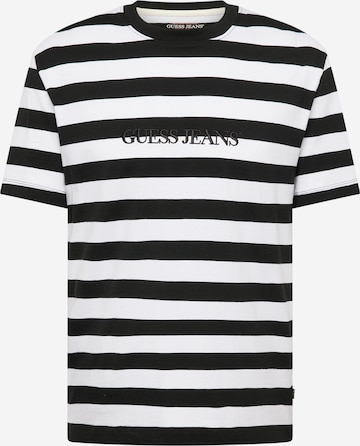 GUESS JEANS Shirt in Black White ABOUT YOU