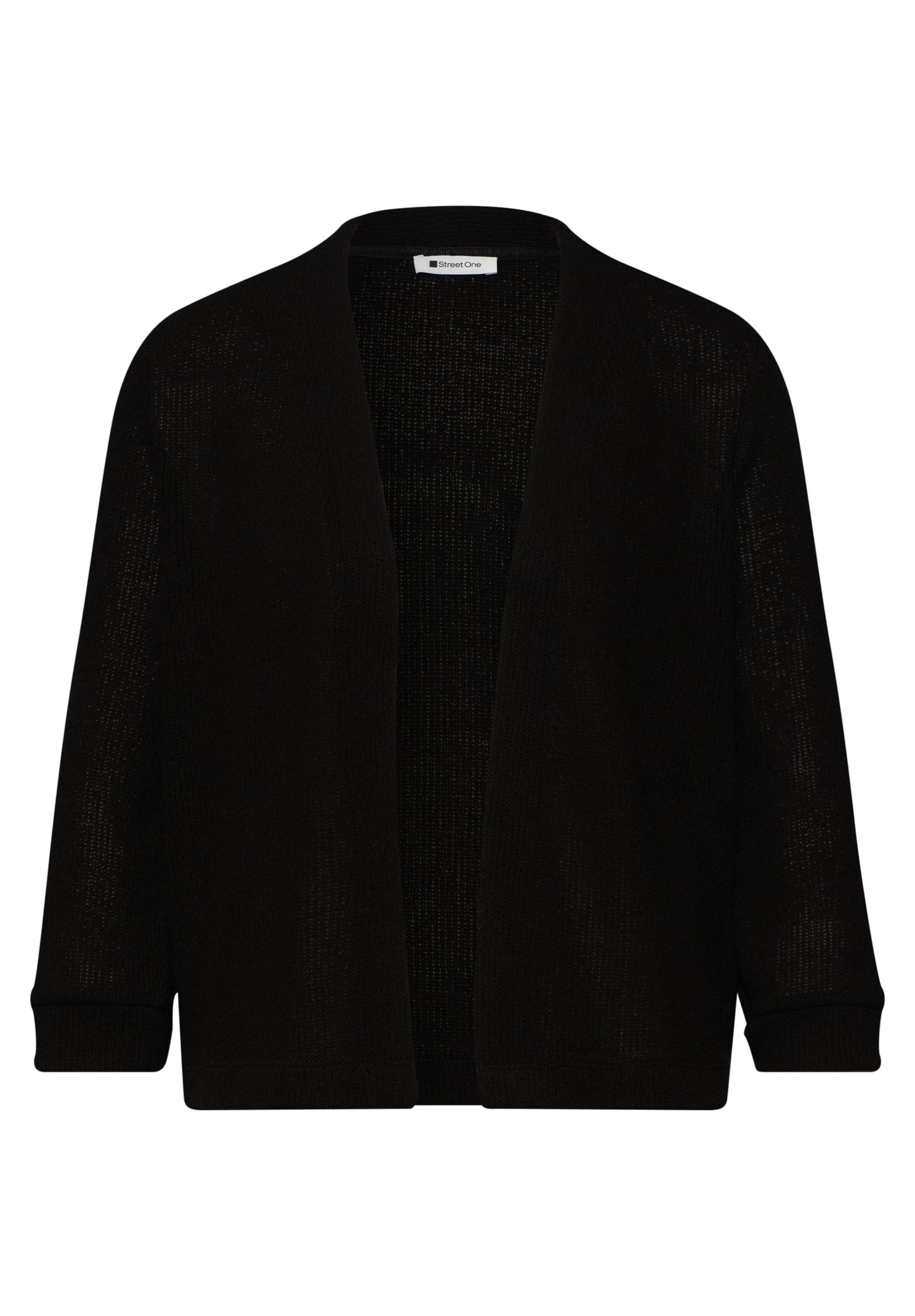 STREET ONE Strickjacke in Schwarz: Vorderseite
