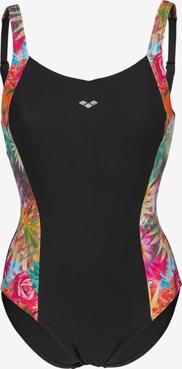 ARENA Figūru koriģējošs peldkostīms 'PAOLA WING', krāsa - pelēks / oranžs / rozā / melns, Preces skats