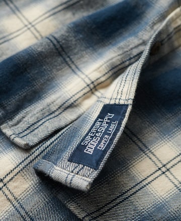 Superdry Comfort fit Overhemd in Blauw