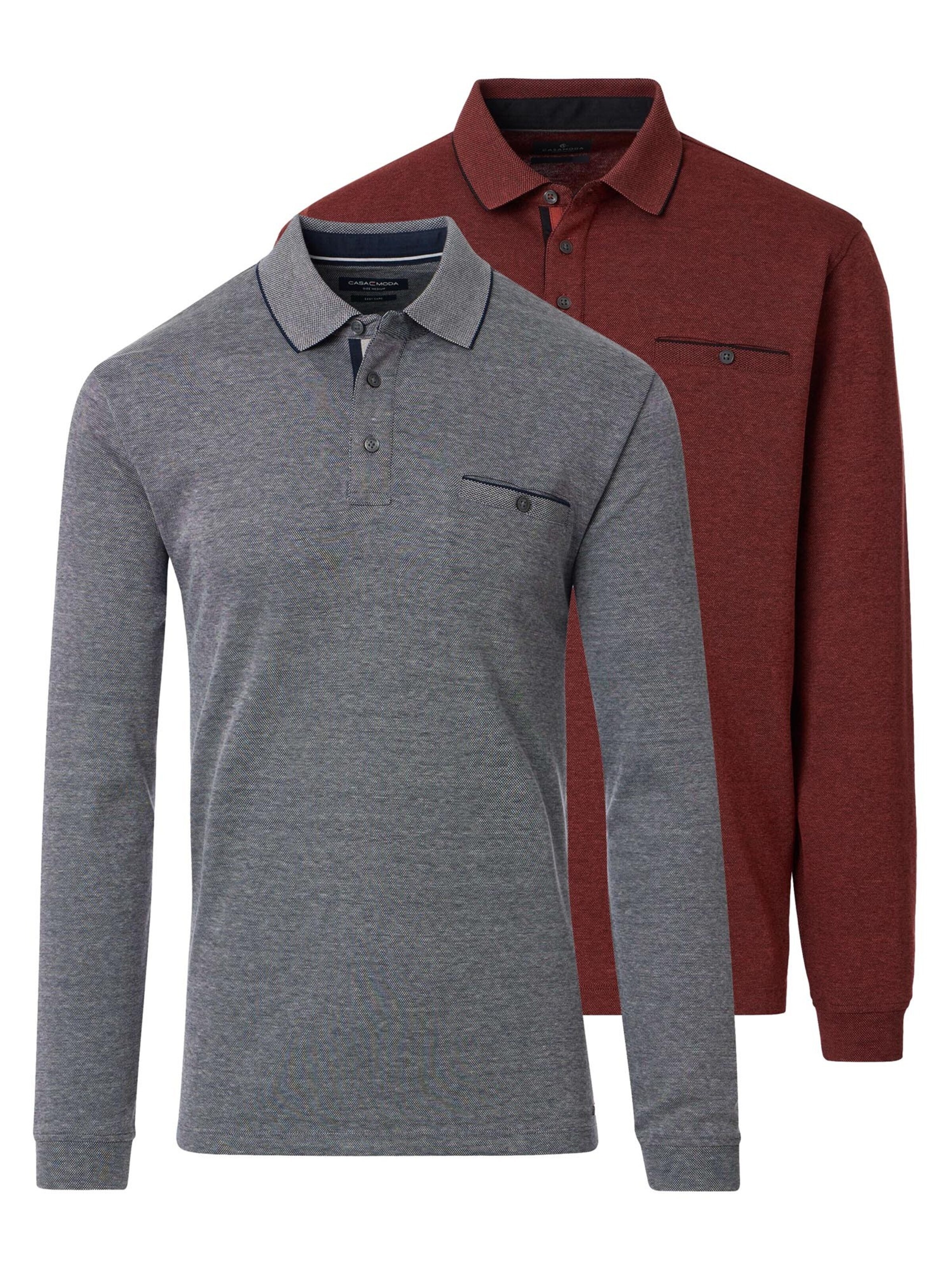 CASAMODA Shirt 'Basic' in Rood: voorkant