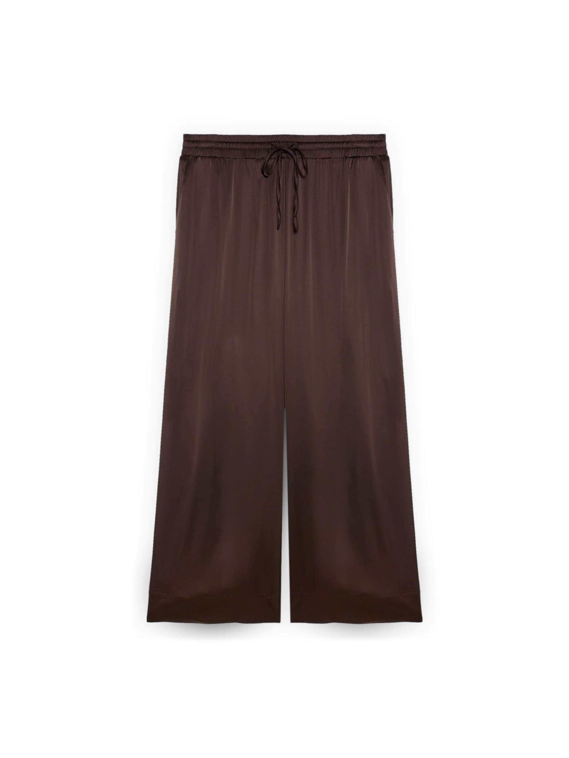 Fiorella Rubino Wide leg Trousers in Brown: front