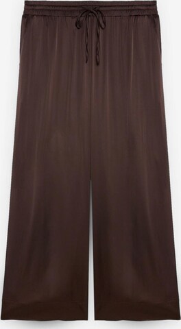 Fiorella Rubino - Pierna ancha Pantalón en marrón: frente