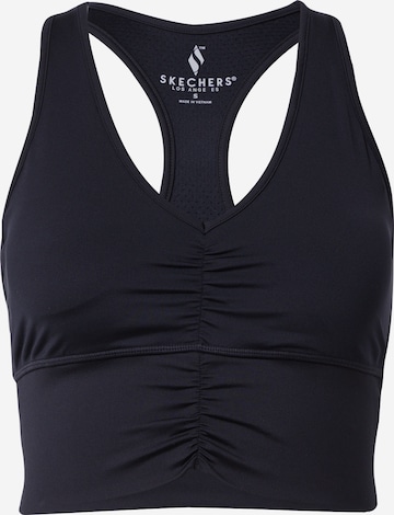 SKECHERS Bralette Sports Bra in Black: front