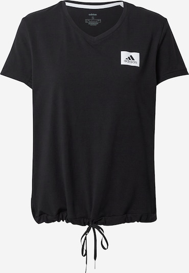 ADIDAS PERFORMANCE T-shirt fonctionnel en noir / blanc, Vue avec produit