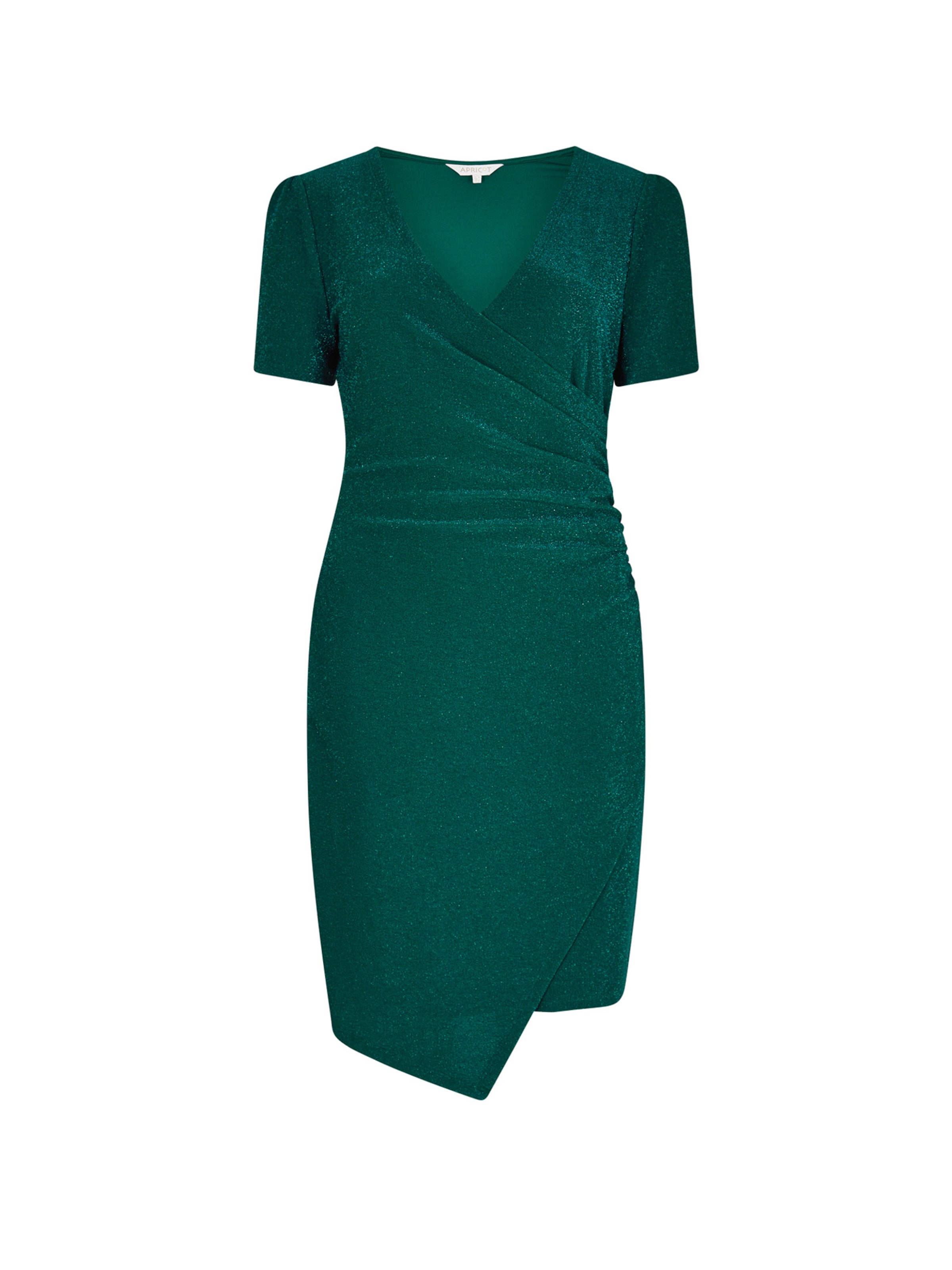 Apricot Kleid in Grün: Vorderseite