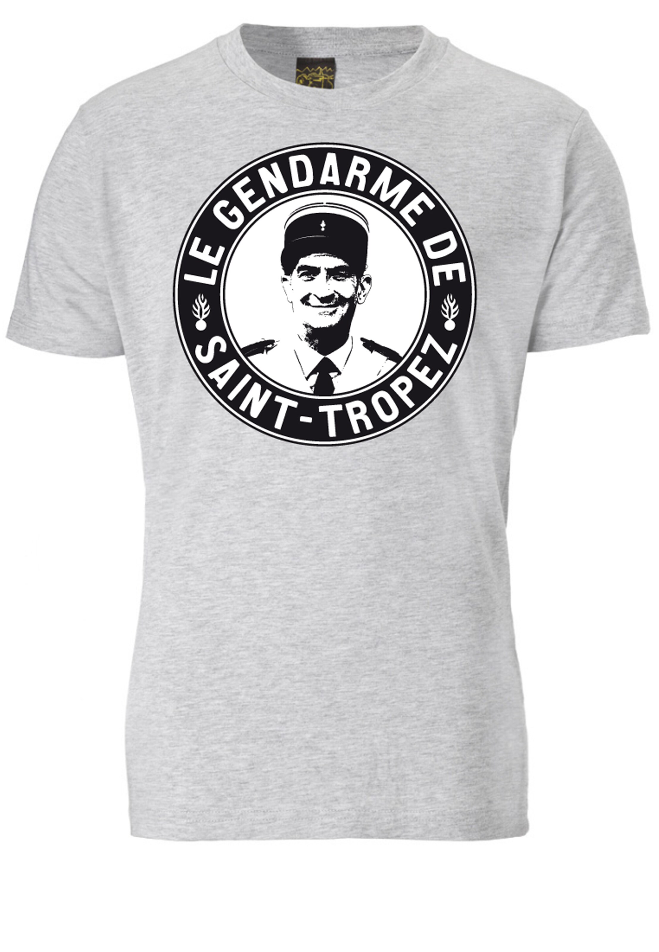 LOGOSHIRT Shirt 'Gendarm von St.-Tropez' in Grijs: voorkant