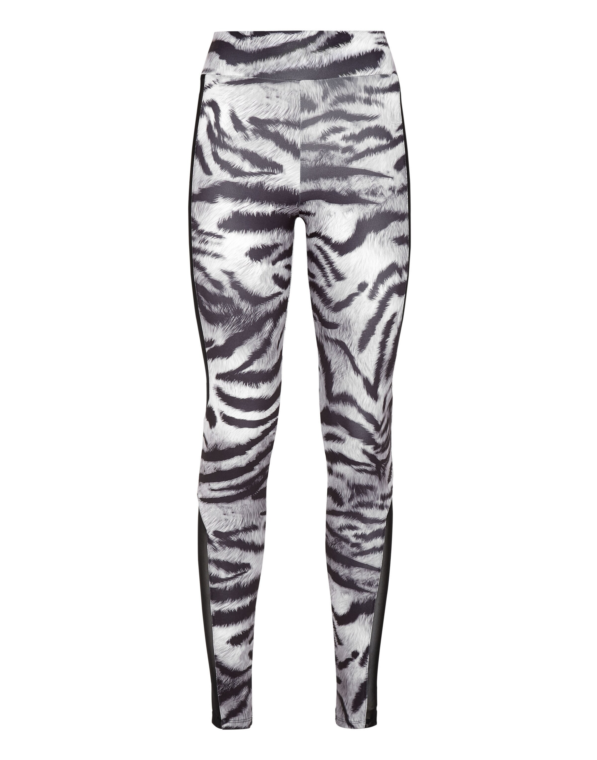 Plein Sport Skinny Sportbroek 'Tiger' in Zwart: voorkant