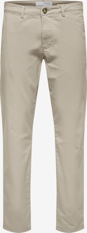 SELECTED HOMME Chino trousers 'Miles Flex' in Grey: front