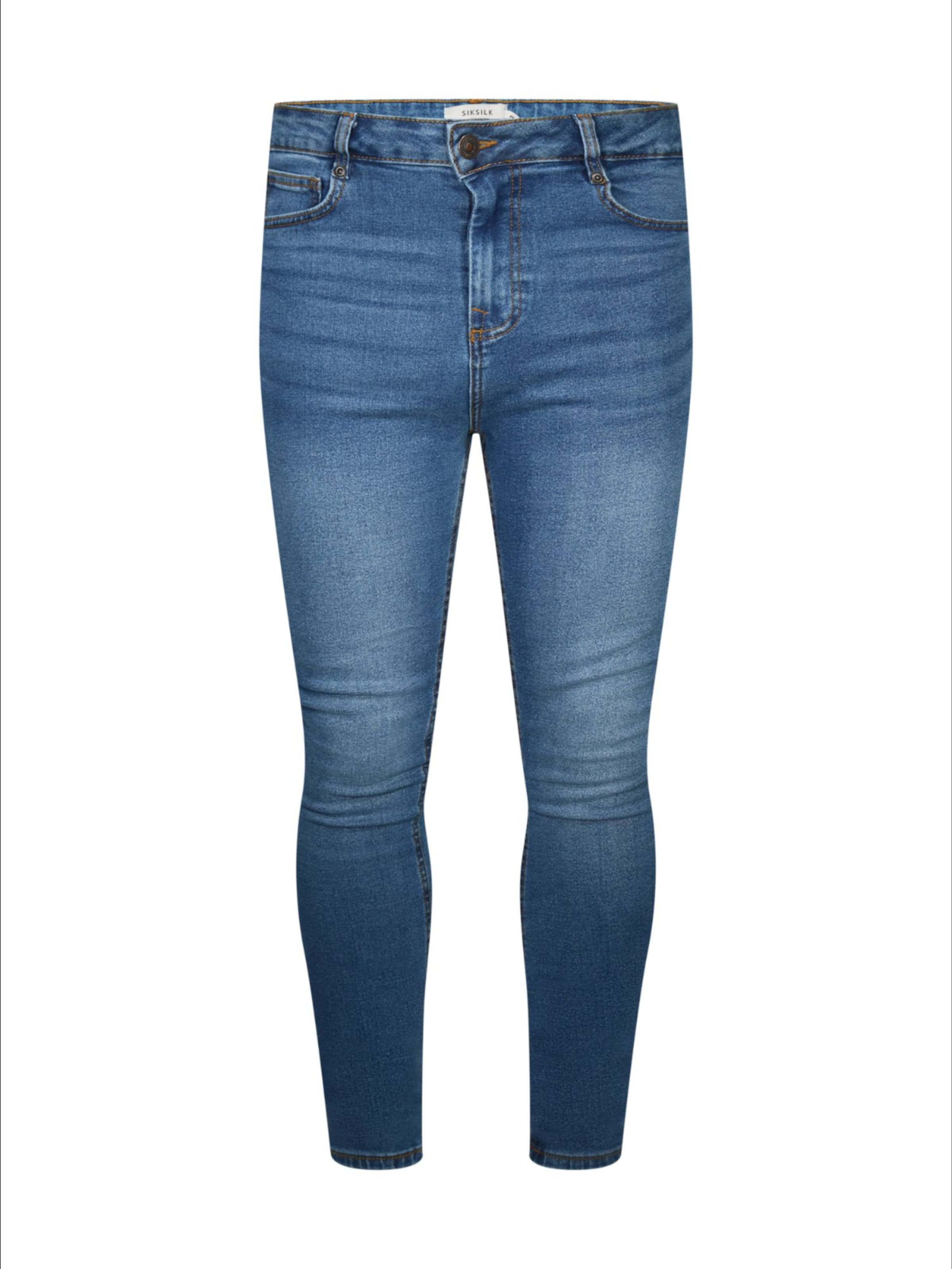 SikSilk Skinny Jeans in Blauw: voorkant