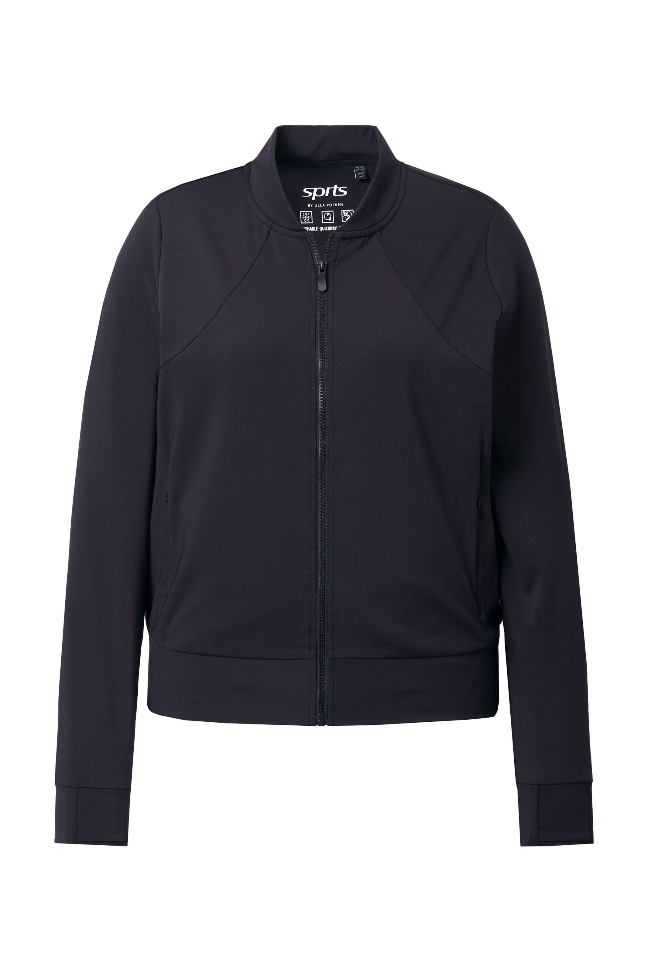 Ulla Popken Performance Jacket in Black: front