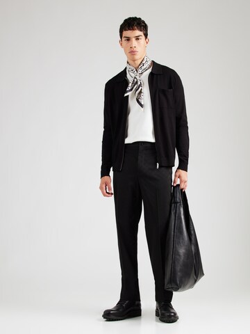 Tapered Pantaloni con piega frontale di Karl Lagerfeld in nero