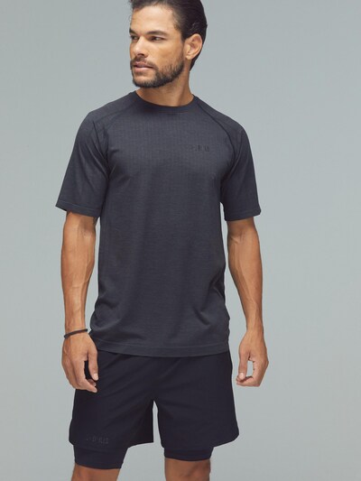 DRILLS Apparel Functioneel shirt 'XFUCNTION Jacquard Tee' in S in de kleur Antraciet, Productweergave