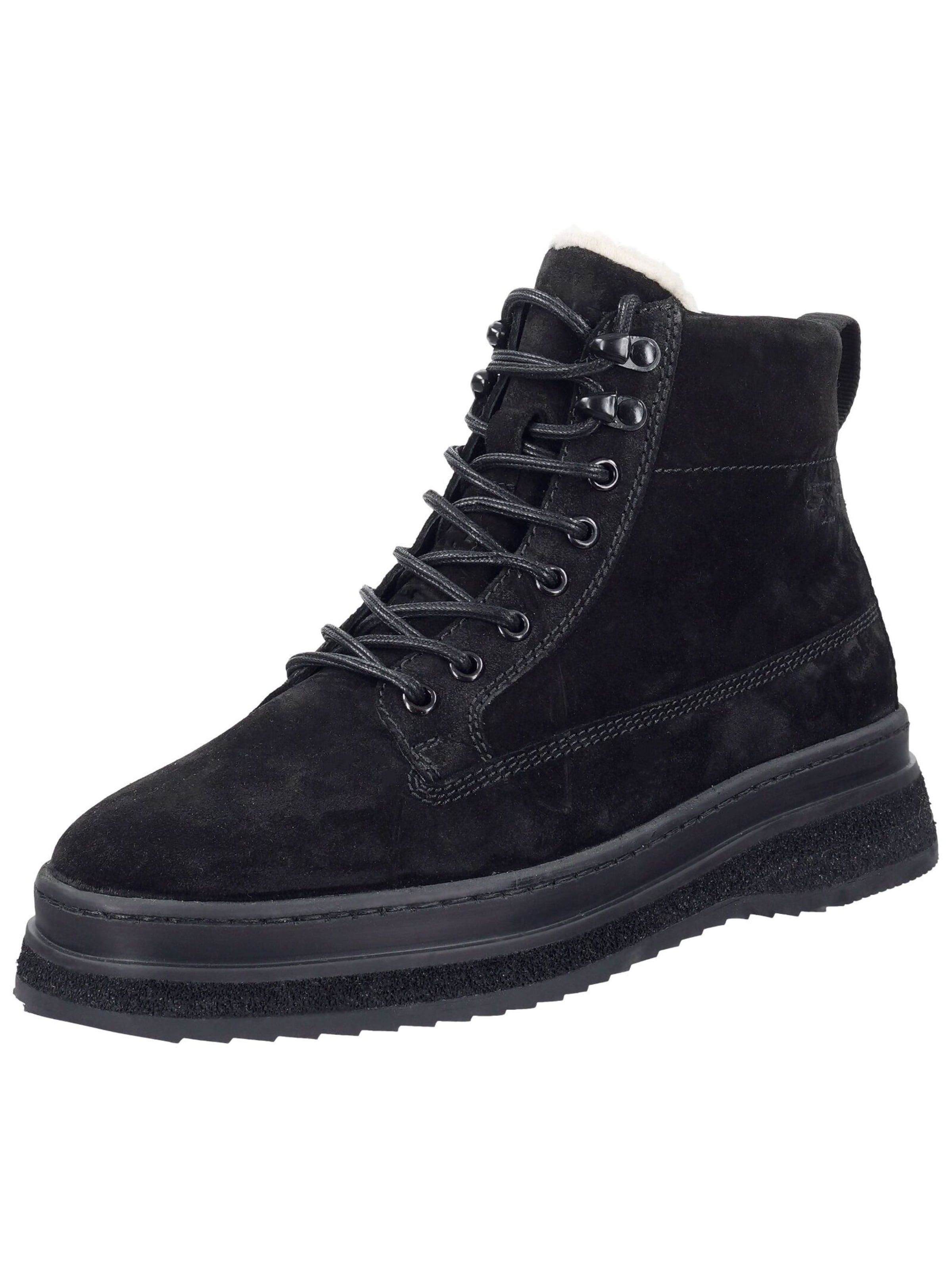 GANT Lace-Up Boots in Black: front