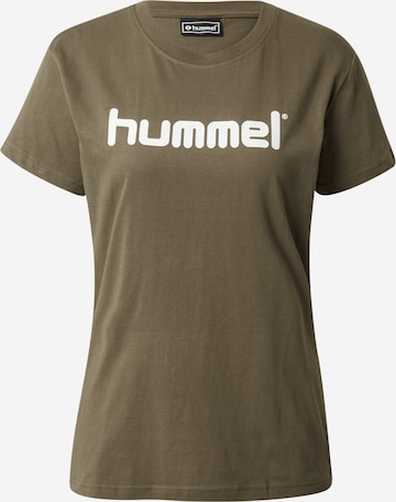 Hummel Shirt in Groen: voorkant