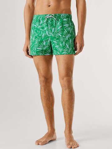 Shorts de bain Pepe Jeans en vert : devant
