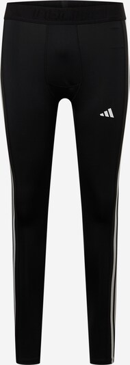 ADIDAS PERFORMANCE Pantalon de sport 'Techfit 3-Stripes Long' en noir / blanc, Vue avec produit