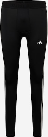 ADIDAS PERFORMANCE - Skinny Pantalón deportivo 'Techfit 3-Stripes Long' en negro: frente