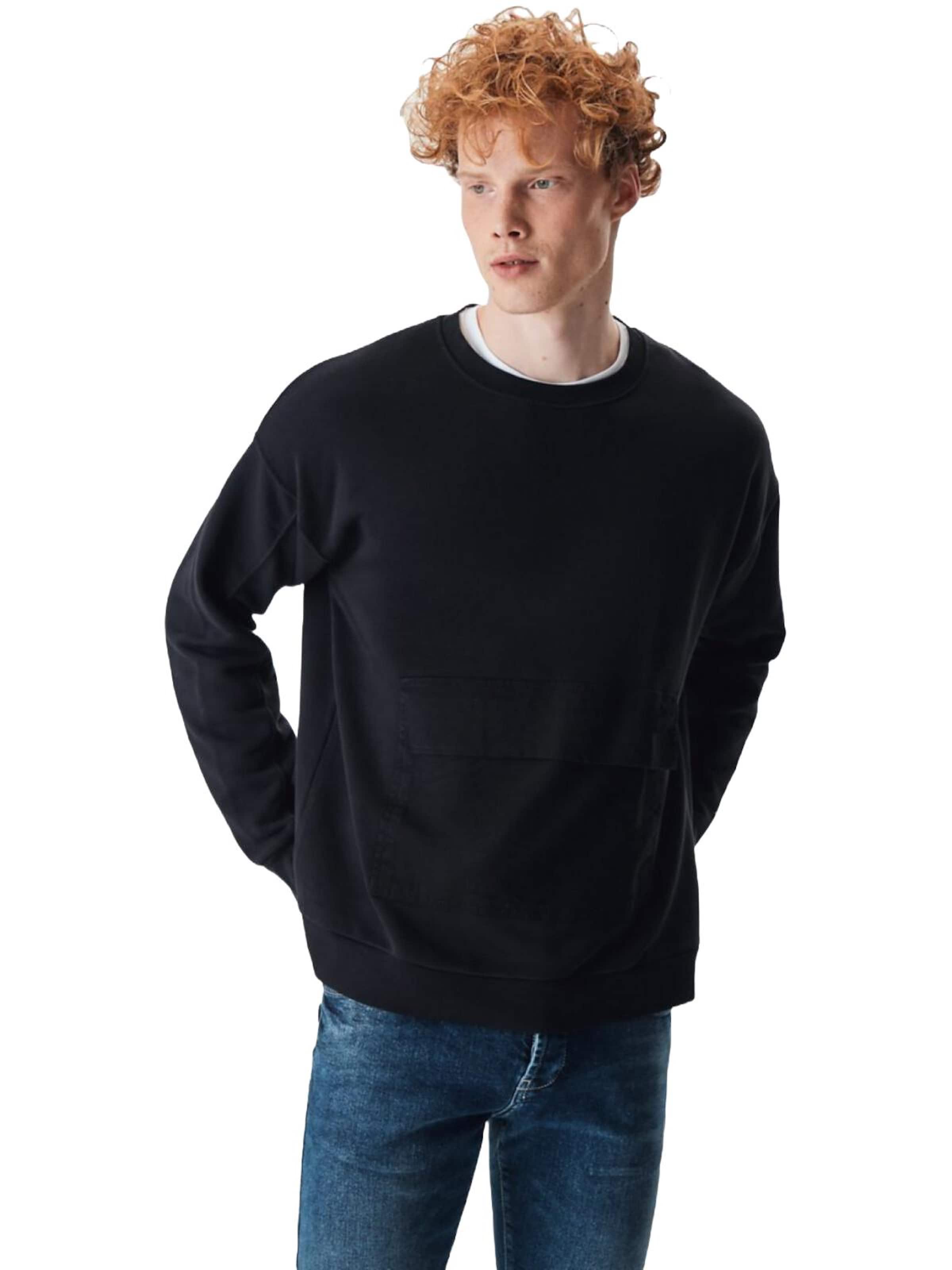LTB Jeans - Sudadera 'Basic' en negro: frente