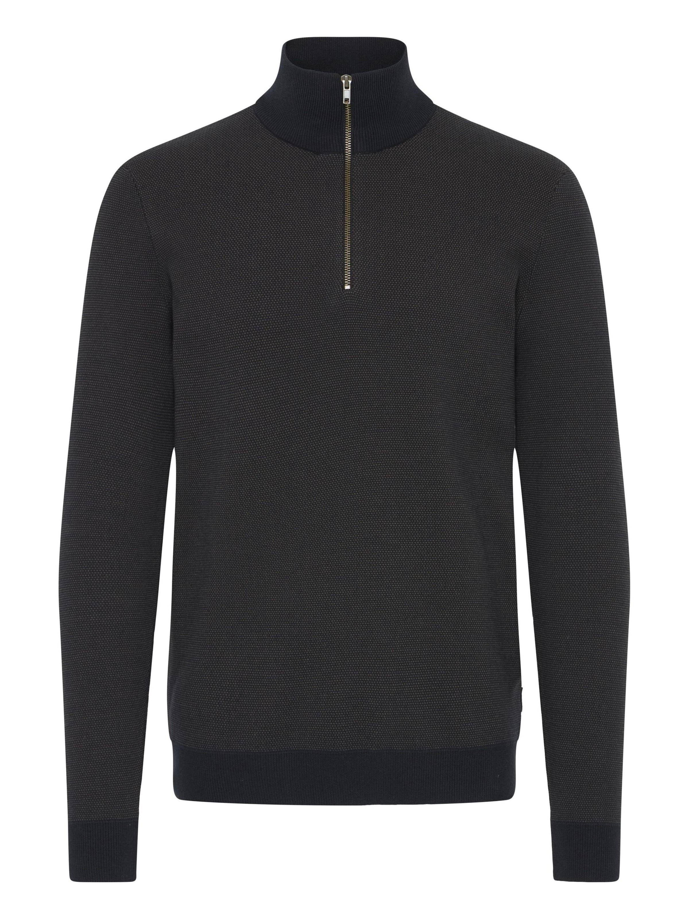 BLEND - Jersey ' BHBAAL HALF ZIPP KNIT ' en negro: frente