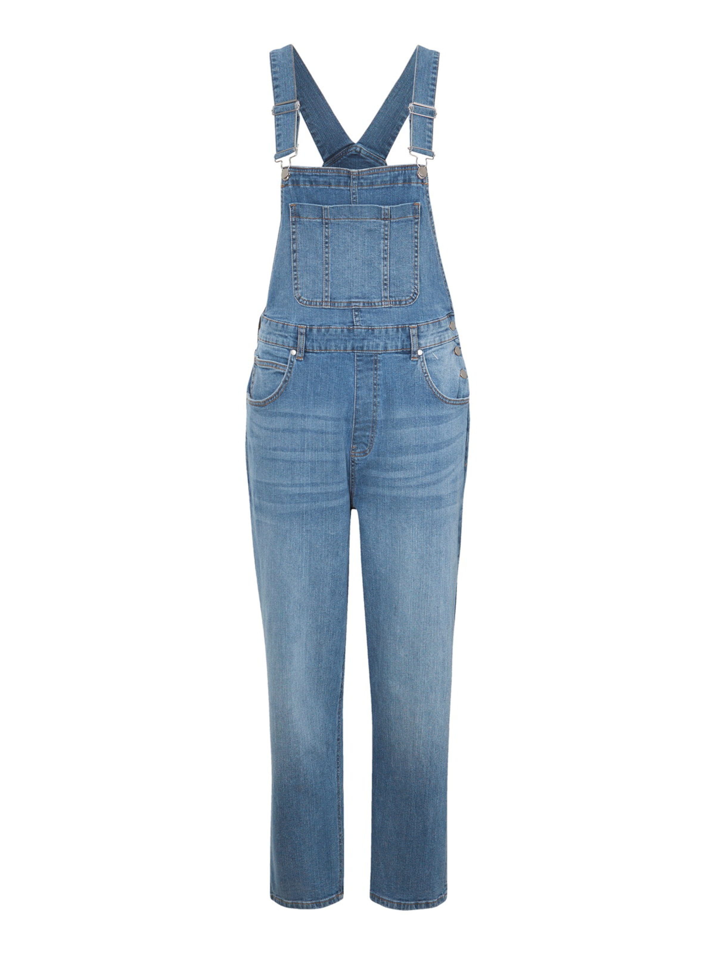 Cellbes of Sweden Regular Tuinbroek jeans in Blauw: voorkant