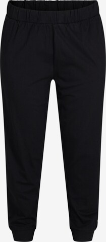 Zizzi Pyžamové kalhoty 'Msoma' – černá: přední strana