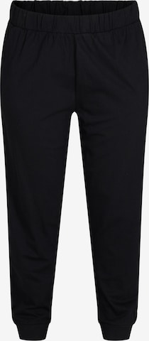 Pantalon de pyjama 'Msoma' Zizzi en noir : devant