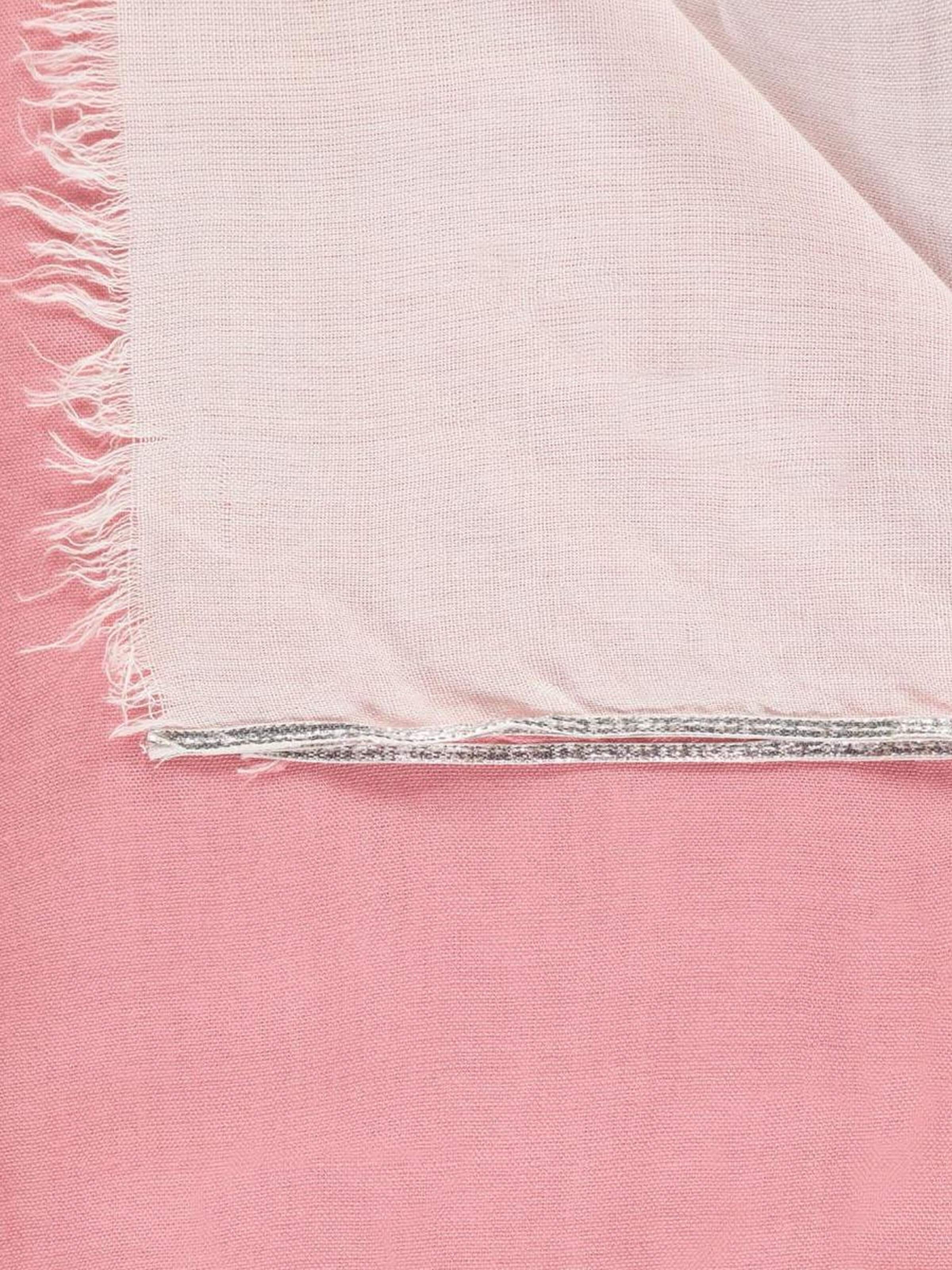 Passigatti Wrap 'Schal Degradé mit Silberrand' in Pink