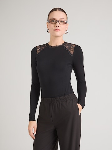 ABOUT YOU Боди-футболка 'Viveka' в Черный: спереди