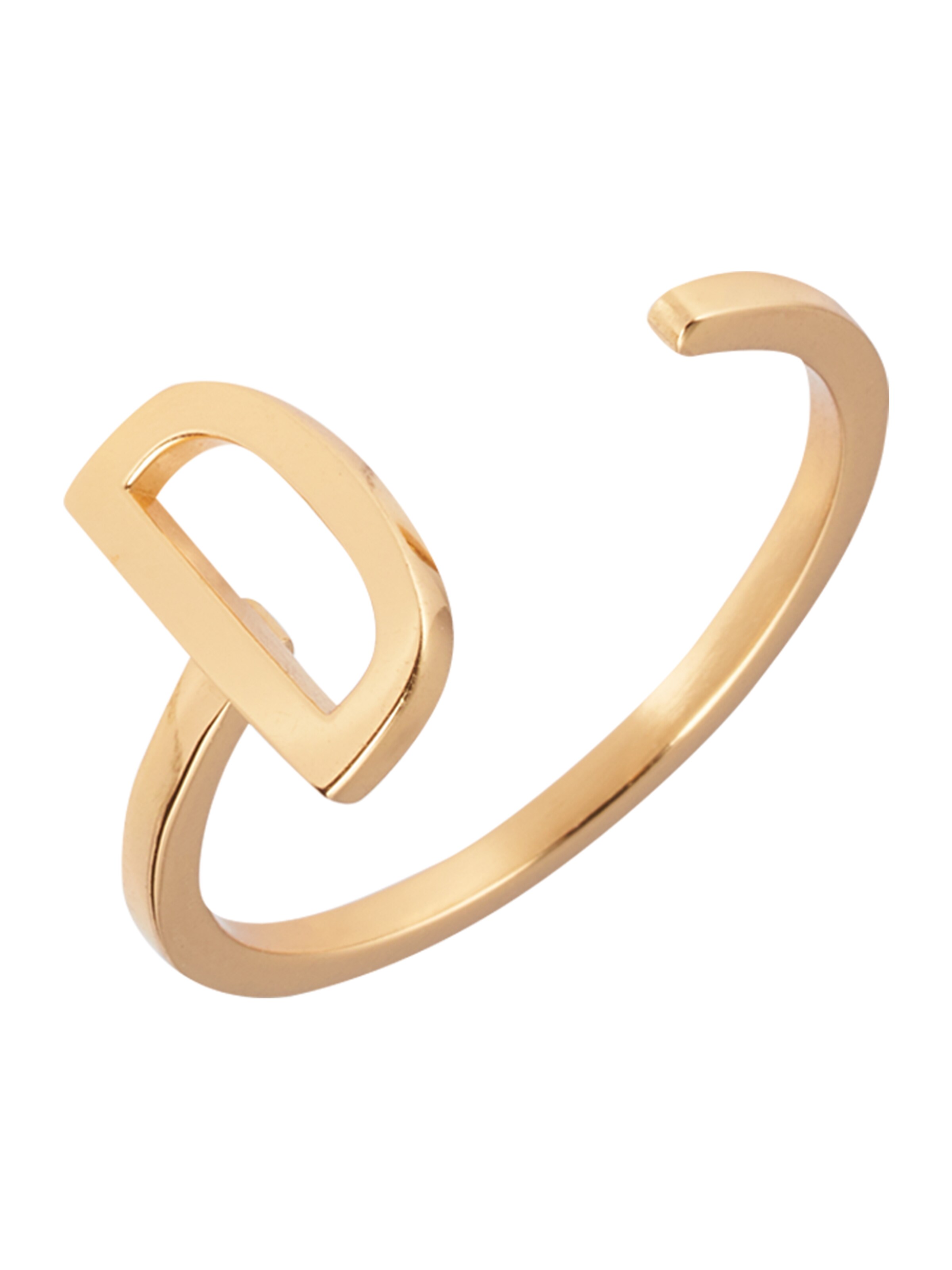 Design Letters Ring i guld: framsida