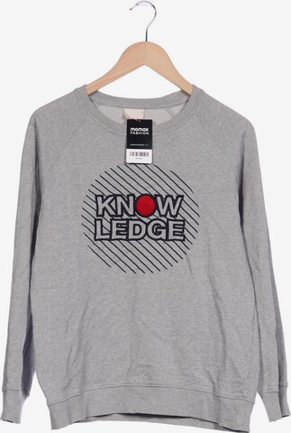 KnowledgeCotton Apparel Sweatshirt & Zip-Up Hoodie in M in Grey: front