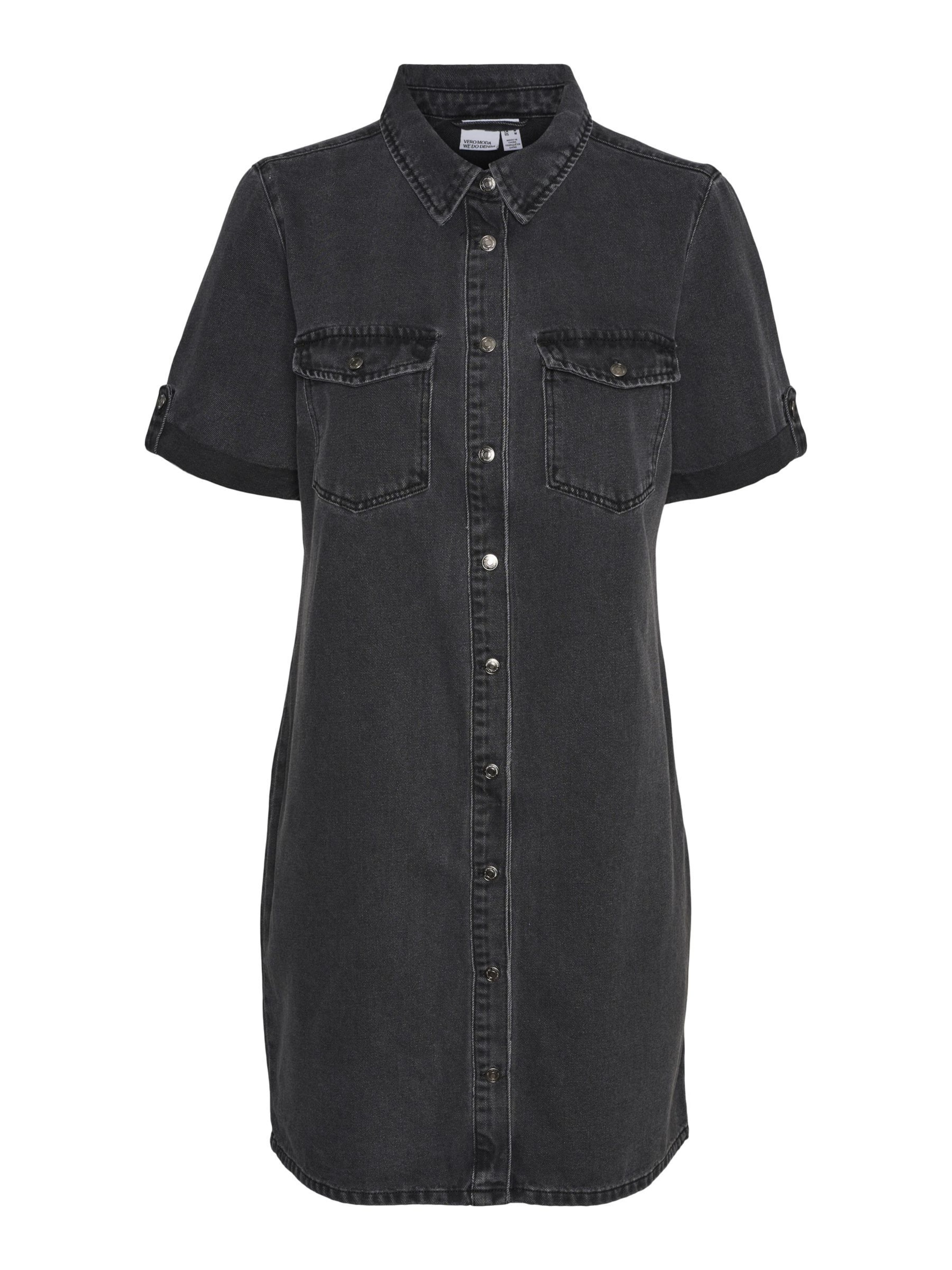 VERO MODA Μπλουζοφόρεμα 'Jennie' σε μαύρο: μπροστά