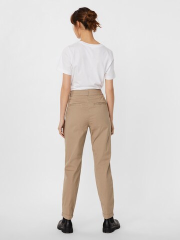 VERO MODA Tapered Pleat-front trousers 'Eva' in Brown