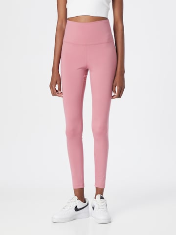 NIKE Skinny Sportbroek 'One' in Roze: voorkant