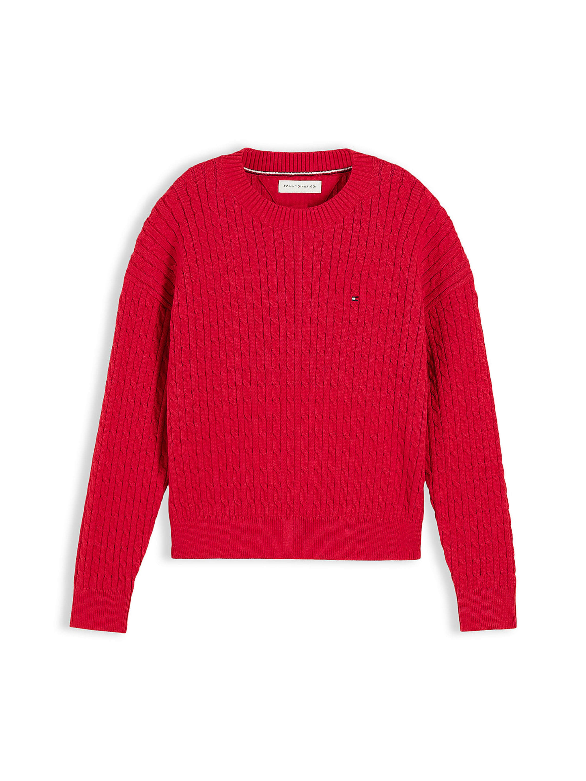TOMMY HILFIGER Pulover | rdeča barva: sprednja stran