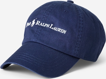 Șapcă de la Polo Ralph Lauren pe albastru: față