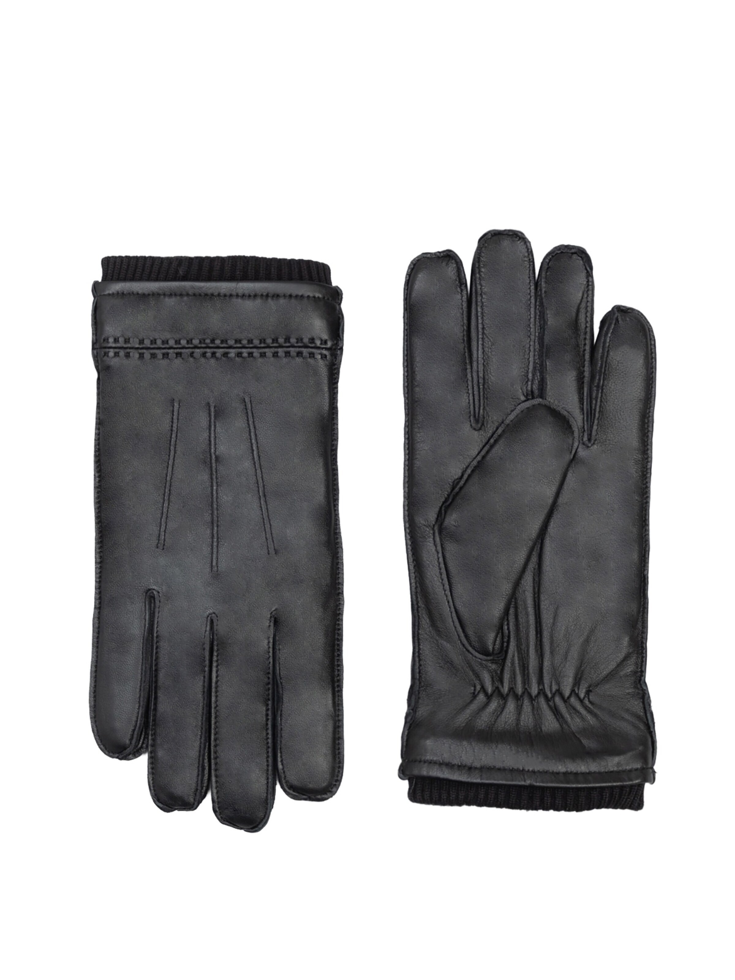 L'Arte Milano Fingerhandschuhe‌‌‌‌‌‌ in Schwarz: Vorderseite